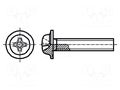 Screw; with flange; M2.5x6; 0.45; Head: button; Phillips; PH1 BOSSARD B2.5X6/BN5952