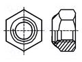 Nut; hexagonal; M5; 0.8; steel; Plating: zinc; 8mm; BN 161; DIN 985 BOSSARD B5/BN161