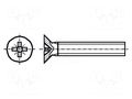 Screw; M3x12; 0.5; Head: countersunk; Pozidriv; PZ1; steel; DIN 965A BOSSARD B3X12/BN30505