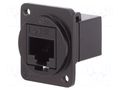 Coupler; FT; Cat: 5e; 8p8c; RJ45 socket,both sides; 19x24mm; metal CLIFF CP30220M3B