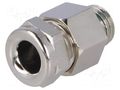 Cable gland; M8; 1; IP68; brass; Body plating: nickel; SKINDICHT® LAPP SKINDI-MINI-M8FKM