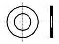 Washer; round; M6; D=12mm; h=1mm; steel; Plating: plain oiled BOSSARD B6X12X1/BN1976