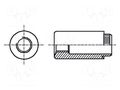 Insert nut; round; M3; steel; Plating: zinc; 2mm; BN 3308; push-on BOSSARD B3X5/BN3308