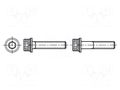 Screw; with flange; M10x60; 1.5; Head: knurled,cheese head; steel BOSSARD B10X60/BN1392