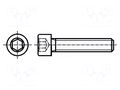 Screw; M8x10; 1.25; Head: cheese head; hex key; HEX 5mm; steel ELESA+GANTER GN7984.3-M8-10-BT