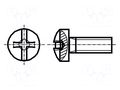 Screw; M5x40; 0.8; Head: button; Phillips,slotted; PH2,1mm; steel BOSSARD B5X40/BN1435