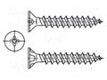 Screw; for chipboard; 3x12; Head: countersunk; Pozidriv; PZ1; steel BOSSARD B3X12/BN1218