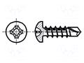 Screw; 3.5x9.5; Head: cheese head; Phillips; PH2; steel; zinc BOSSARD B3.5X9.5/BN1878