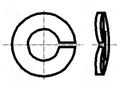 Washer; wave,spring; M8; D=14.8mm; h=2.45mm; spring steel; BN 771 BOSSARD B8/BN771