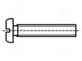Screw; M6x8; 1; Head: cheese head; slotted; polyamide; DIN 85A BOSSARD B6X8/BN1062