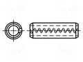 Springy stud; A2 stainless steel; BN 686; Ø: 2.5mm; L: 8mm BOSSARD B2.5X8/BN686