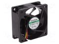 Fan: DC; axial; 24VDC; 60x60x25mm; 39.72m3/h; 27dBA; Vapo; 4500rpm SUNON MF60252V1-G99-A