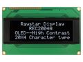 Display: OLED; alphanumeric; 20x4; Dim: 98x60x10mm; white; PIN: 16 RAYSTAR OPTRONICS REC002004AWPP5N001