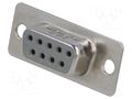 D-Sub; PIN: 9; plug; female; for cable; straight; soldering HARTING 09672094704