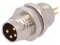 Connector: M8; male; PIN: 4; 30V; IP67; unshielded; socket; 2.5÷3.5mm TE Connectivity T4032014041-000