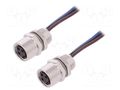 Connector: M8; Len: 0.2m; female; PIN: 3; socket; IP67; 60V TE Connectivity T4073014031-001