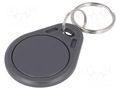 RFID pendant; plastic; grey; 13.56MHz; ISO: ISO 14443A SYSTEM 7 SECURITY S303B-GY