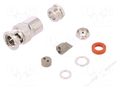 Connector: BNC; plug; male/female; straight; 50Ω; soldering,clamp AMPHENOL RF 31-224
