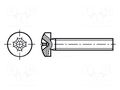 Screw; M2x4; 0.4; Head: cheese head; Phillips; A2 stainless steel KRAFTBERG M2X4/D7985-A2
