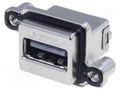 Connector: USB A; socket; MUSB; for panel mounting,screw; THT AMPHENOL COMMUNICATIONS SOLUTIONS MUSBR-A511-M0
