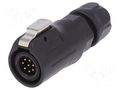 Connector: circular; plug; size 12; 02; male; PIN: 8; 125V; Quicklock LUTRONIC 0250-08