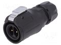 Connector: circular; plug; size 16; 02; male; PIN: 2; 400V; Quicklock LUTRONIC 0251-02