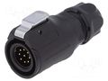 Connector: circular; plug; size 16; 02; male; PIN: 9; 400V; Quicklock LUTRONIC 0251-09