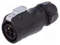 Connector: circular; plug; size 20; 02; male; PIN: 4; 500V; Quicklock LUTRONIC 0252-04