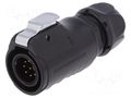 Connector: circular; plug; size 20; 02; male; PIN: 9; 500V; Quicklock LUTRONIC 0252-09