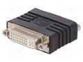 Adapter; DVI-I (24+5) socket,both sides; black DIGITUS AK-320503-000-S