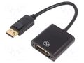 Adapter; DisplayPort plug,DVI-I (24+5) socket; DisplayPort 1.2 DIGITUS AK-340401-001-S