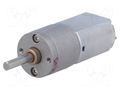 Motor: DC; with gearbox; 12VDC; 1.6A; Shaft: D spring; 90rpm; 156: 1 POLOLU POLOLU-3492
