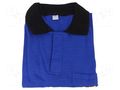 Polo shirt; ESD; XS (unisex); carbon fiber; blue ELME ESDPOLO-B/XS