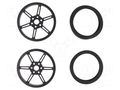 Wheel; black; Shaft: smooth,D spring; push-in; Ø: 80mm; W: 10mm POLOLU POLOLU-3690