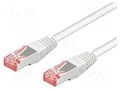 Patch cord; RJ45 plug,both sides; S/FTP; 6; stranded; Cu; 7.5m GOOBAY S/FTP6-CU-075WH