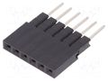Connector: pin strips; socket; female; PIN: 6; straight; 3A; THT CONNFLY DS1023-05-1X6B81