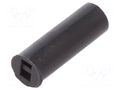 Spacer sleeve; LED; ØLED: 5mm; L: 15mm; black; UL94V-2 OPTOSUPPLY OSB502P-15