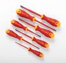 Insulated 7 units Screwdriver Kit, 1,000 V (3 slotted, 2 Phillips, 2 square), Fluke IKSC7 0095969905220; 0095969905220
