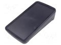 Enclosure: desktop; BoPad; X: 105mm; Y: 200mm; Z: 53mm; ABS; black BOPLA BOP900-PH-9005H