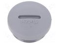 Stopper; M20; 1.5; polyamide; dark grey; Thread: metric; 7mm; 10pcs. ALPHA WIRE HPM20-SL080