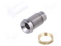 LED holder; 3mm; chromium; metal; concave; with plastic plug; IP66 BULGIN A104700AAA
