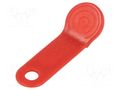 Pellet memory holder in a keychain; red IBUTTON.CC IBF-DS9093A/RD