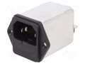 Connector: AC supply; socket; male; Inom: 6A; Ir: 0.35mA; 250VAC ROXBURGH EMC RIR0622H