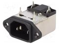 Connector: AC supply; socket; male; Inom: 6A; Ir: 0.35mA; 250VAC ROXBURGH EMC RIX0642P