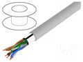 Wire; F/UTP; 4x2x24AWG; 5e; wire; Cu; Insulation: PVC; grey; 100m DIGITUS DK-1521-V-1