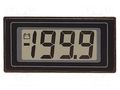 Voltmeter; digital,mounting; 0÷200mV; on panel; snap fastener LASCAR DPM125