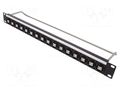 Connector: USB B; patch panel; screw; rack; M3; Height: 1U CLIFF CP30176