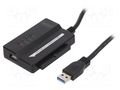 USB to SATA adapter; IDE 40pin,SATA socket,USB A plug; 5Gbps DIGITUS DA-70325