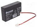 Re-battery: acid-lead; 12V; 0.8Ah; AGM; maintenance-free; 0.365kg BPOWER ACCU-BPE0.8-12/BP