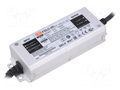 Power supply: switching; LED; 80W; 30÷54VDC; 1000÷2100mA; IP67 MEAN WELL FDLC-80